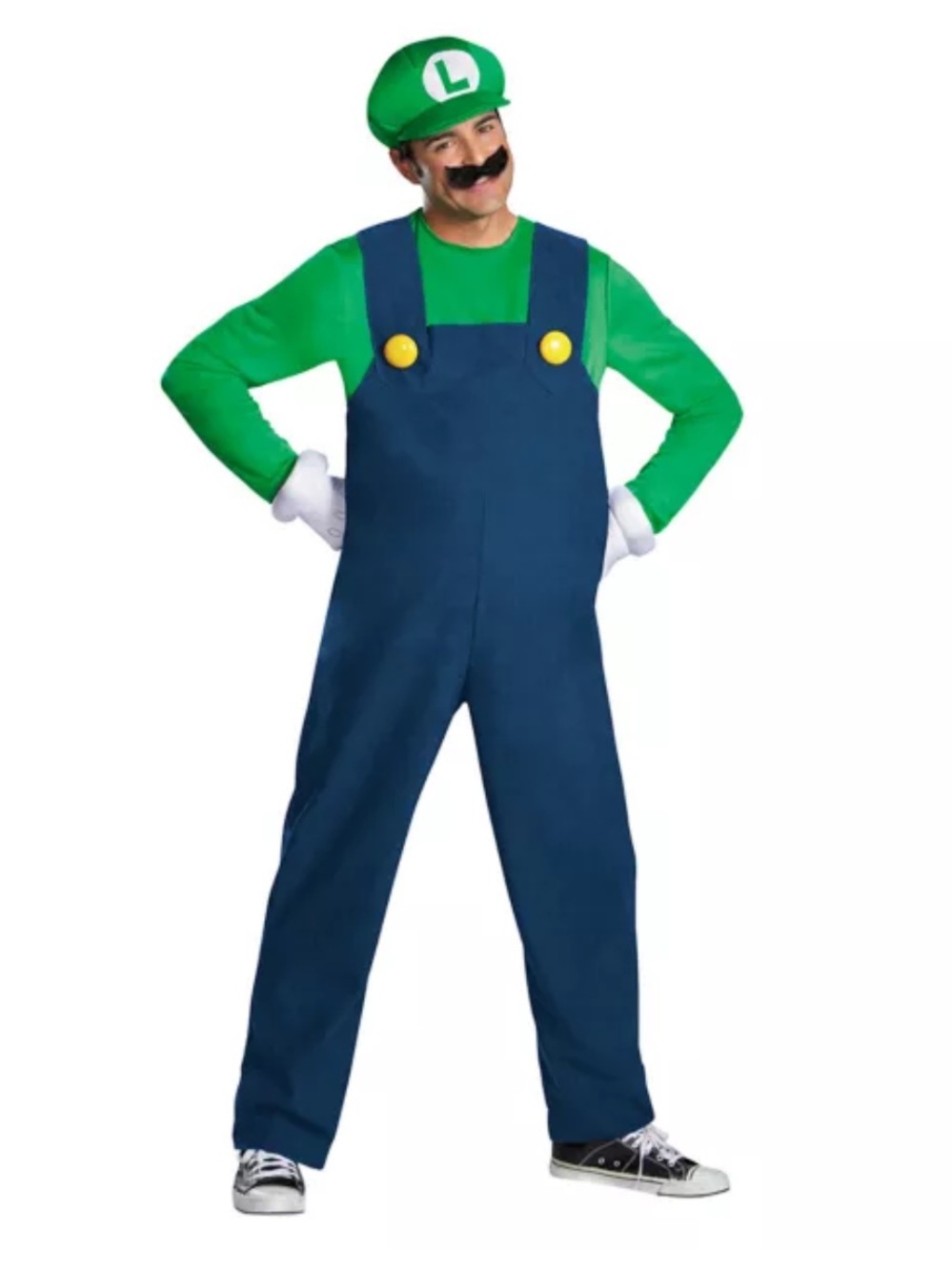 Rubie's Luigi Adult Halloween Costume Super Mario Size Small